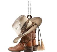 Stakee Pendentif De Voiture pour Rétroviseurs Bottes De Cow-Boy Tentures Ornement De Voiture Plat Tentures De Voiture en Acrylique Thème Occidental Porte-clés