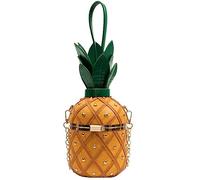 Stakee Sac à bandoulière en Cuir PU, Sac à Main en Forme d'ananas avec chaîne, Sacoche cloutée, fourre-Tout Tendance