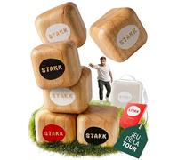 STAKK Jeu de Palet en Bois, Jeu de Lancer, Précision et Loisirs Extérieurs | Jeu de lancer et d’adresse inspiré de la pétanque et de la boccia, avec sacs à empiler, cible STAKK et stratégie en plein air
