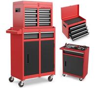 STAKMANN Chariot à outils 2 en 1 avec 5 tiroirs et 1 sport, chariot en acier pour outils polyvalents, armoire amovible avec roues, idéale pour atelier, garage, bricolage 53 × 28 × 103,5