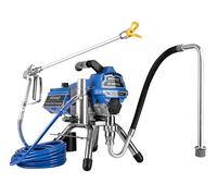 STAKO ST-595PRO - Pulvérisateur Airless 2800W - 220bar 3L/min - Système Hydrodynamique 30000m²/J - Pistolet + 15m Tuyau + Rallonge - Intérieur/Extérieur, Eau