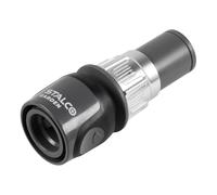 Stalco Garden XTR Raccord rapide 1/2" sans fonction stop - Raccord de tuyau de passage en aluminium, ABS et TPR, compatible Uni Fit