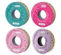 STALEKS PRO BOBBINAIL Lot de 4 recharges jetables Papmam Expert pour donut distributeur de citron vert, cadeau inclus (tous les grains).