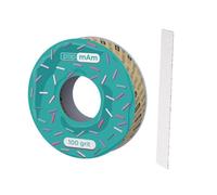 STALEKS PRO Bobbinail Papmam Expert Lime à ongles jetable, blanche, pour distributeur de limes donut, 6 m, grain 100