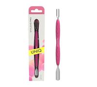 STALEKS PRO by Natury Nails Poussoir double avec poignée en silicone Gummy Acier inoxydable UNIQ (PQ-10/1)
