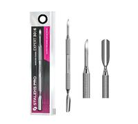STALEKS PRO by Natury Nails Repousse-cuticules, spatule arrondie large et nettoyant en forme de griffe pour manucure et pédicure en acier inoxydable Expert PE 30/6