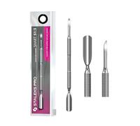STALEKS PRO by Natury Nails Repousse-cuticules, spatule arrondie large et nettoyant en forme de griffe pour manucure et pédicure en acier inoxydable Smart 51/3
