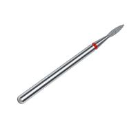 STALEKS PRO Embout diamant - Flamme tranchante (anneau rouge) - Kit de ponçage pour ponceuse à ongles électrique - Embout pour manucure et pédicure (FA11R016/8)