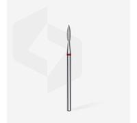STALEKS PRO - Embout diamant - Flamme aiguisée (anneau rouge) I Kit pour ponceuse à ongles I Kit de ponçage pour ponceuses électriques I Embout de vissage pour manucure et pédicure (FA11R021/8)