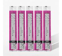 STALEKS PRO EXPERT 20 Limes à ongles droites 100/180 et 180/240 Grain - Lime professionnelle pour ongles artificiels et naturels, manucure et pédicure, jetables, emballées individuellement (5 pièces