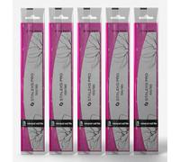 STALEKS PRO EXPERT 40 Lime à ongles droite 100/180 et 180/240 Grain - Lime professionnelle pour ongles artificiels et naturels, manucure et pédicure, jetables, emballées individuellement (5 pièces