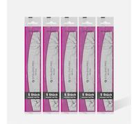 STALEKS PRO EXPERT 40 Lime à ongles droite 100/180 et 180/240 Grain - Lime professionnelle pour ongles artificiels et naturels, manucure et pédicure, jetables, emballées individuellement (5 pièces