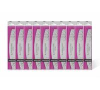 STALEKS PRO Expert 40 Minéral NFE-40-100/180 Lot de 10 limes à ongles en forme de demi-lune Grain 100/180 pour manucure et pédicure