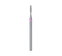 STALEKS PRO Expert Foret à ongles diamant (flamme, rouge, tête 1,6 mm/WP) - Abrasivité douce pour le traitement délicat des cuticules et des parois latérales dans le matériel de manucure/pédicure