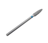 STALEKS PRO Expert Foret à ongles en carbure (maïs, bleu, tête 4 mm/14 mm WP) - Dureté moyenne pour correction des ongles artificiels et retrait du vernis gel dans le matériel de manucure/pédicure