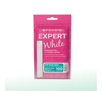 STALEKS PRO Expert Lot de 20 limes à ongles droites blanches jetables (grain 100, 30 pièces) - Couche de mousse souple pour façonner les ongles artificiels (140 x 18 mm)