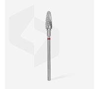 STALEKS PRO Foret à ongles en carbure de tungstène pour retrait de gel, 5 mm, rouge doux