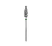 STALEKS PRO Fraise en carbure de tungstène pour tour à ongles, foret 4 x 14 mm, forme maïs (grain grossier)
