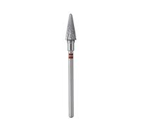 STALEKS PRO Fraise pour gaucher en carbure de tungstène pour tour à ongles, foret 6 x 14 mm, forme cône triangulaire (grain fin)