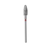 STALEKS PRO Fraise pour gaucher en carbure de tungstène pour tour à ongles, foret 6 x 14 mm, forme maïs (grain fin)