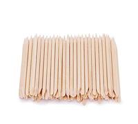 STALEKS PRO Lot de 100 bâtons en bois d'oranger 7,5 cm pour manucure, pédicure, nail art et travaux manuels.