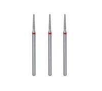 STALEKS PRO Lot de 3 fraises à ongles diamantées 10 x 1,6 mm. Forme de pointe arrondie (grain fin)