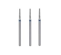 STALEKS PRO Lot de 3 fraises à ongles diamantées 10 x 1,6 mm. Forme de pointe arrondie (grain moyen)
