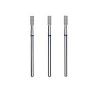 STALEKS PRO Lot de 3 fraises diamant pour ongles, 6 x 2,5 mm. Forme de cylindre (grain moyen)