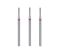 STALEKS PRO Lot de 3 fraises diamant pour ongles, 8 x 1,4 mm. Forme de cylindre arrondi (grain fin)