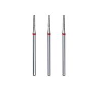 STALEKS PRO Lot de 3 fraises diamantées pour ongles, 8 x 1,8 mm. Manucure et pédicure. Forme à pointe arrondie (grain fin)