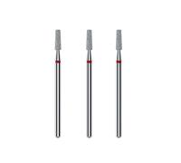STALEKS PRO Lot de 3 fraises diamantées pour ongles, 8 x 2,5 mm, forme de cône (grain fin)