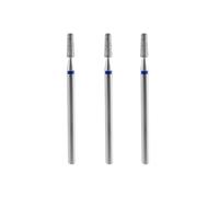 STALEKS PRO Lot de 3 fraises diamantées pour ongles, 8 x 2,5 mm, forme de cône (grain moyen)