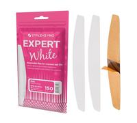 STALEKS PRO Lot de 50 limes à ongles adhésives jetables en forme de demi-lune Expert Grain 100 (grain 150)