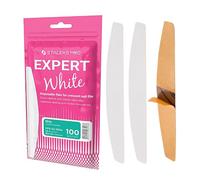 STALEKS PRO Lot de 50 limes à ongles adhésives jetables en forme de demi-lune Expert Grain 100 Lime Croissant Blanc