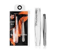 STALEKS PRO Pince à épiler à sourcils épais et larges en acier inoxydable Expert 10/3