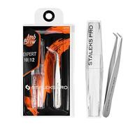 STALEKS PRO Pince à sourcils et cils Précise acier inoxydable Expert 10/12