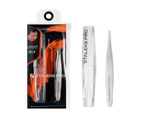 STALEKS Pro Pince à sourcils fins et fins avec bords biseautés fins et précis en acier inoxydable Expert 20/4