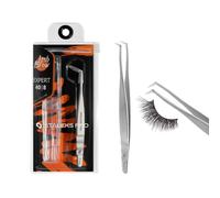 STALEKS PRO Pince professionnelle pour extension de faux cils en acier inoxydable Expert 40/8