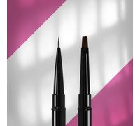 STALEKS PRO Pinceau à ongles double face noir pour UV, builder & nail art, série de pinceaux professionnels (1 pièce (liner 7 mm & gel brush)