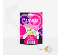 STALEKS PRO Pododisc Lot de 50 disques abrasifs adhésifs à base souple Pododisc Taille L Expert 25 mm pour tour à ongles Spécial pédicure Grain 180