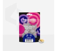 STALEKS PRO Pododisque 25 disques abrasifs adhésifs à base souple de 20 mm (taille M) pour tour à ongles, spécial pédicure (tampon polisseux)