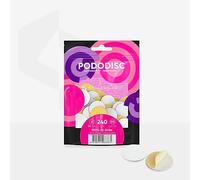 STALEKS PRO Pododisque 50 disques abrasifs adhésifs avec base souple de 25 mm (L) pour tour à ongles, spécial pédicure (grain 240)