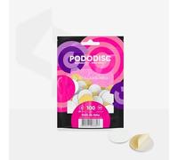 STALEKS PRO Pododisque 50 disques abrasifs adhésifs avec base souple de 25 mm (L) pour tour à ongles, spécial pédicure (grain 100)