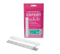 STALEKS PRO Lot de 30 limes à ongles droites avec base en mousse souple adhésives jetables blanches Expert 20 (grain 100)