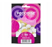 STALEKS RECHANGE PODODISC Couplé PRO L (25 mm.) Grain 180 COULEUR BLANC 50 und. Limes jetables sur base souple avec un abrasif de haute qualité et une fine couche de mousse de 1 mm.