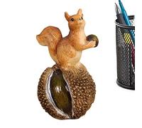 Stalf Figurine d'écureuil miniature écureuil Décoration d'écureuil Anniversaire Cake Topper, Jardin Paysage Ornement Décoration de table d'anniversaire de Pâques