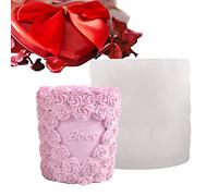 Stalf Moules en silicone pour la Saint Valentin, en forme de bougie 3D en silicone - Moule à bougies en forme de cœur - Pour la Saint-Valentin - Fait à la main