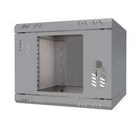 Stalflex Armoire à Crémaillère 10" 4U, 300mm, Porte Vitrée, Gris S-RC10-4U-300GG