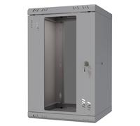 Stalflex Armoire à Crémaillère 10" 6U, 300mm, Porte Vitrée, Gris S-RC10-9U-300GG