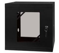 Stalflex Armoire à Crémaillère 10" 6U 300mm Porte Vitrée Noir RC10-6U-300GB